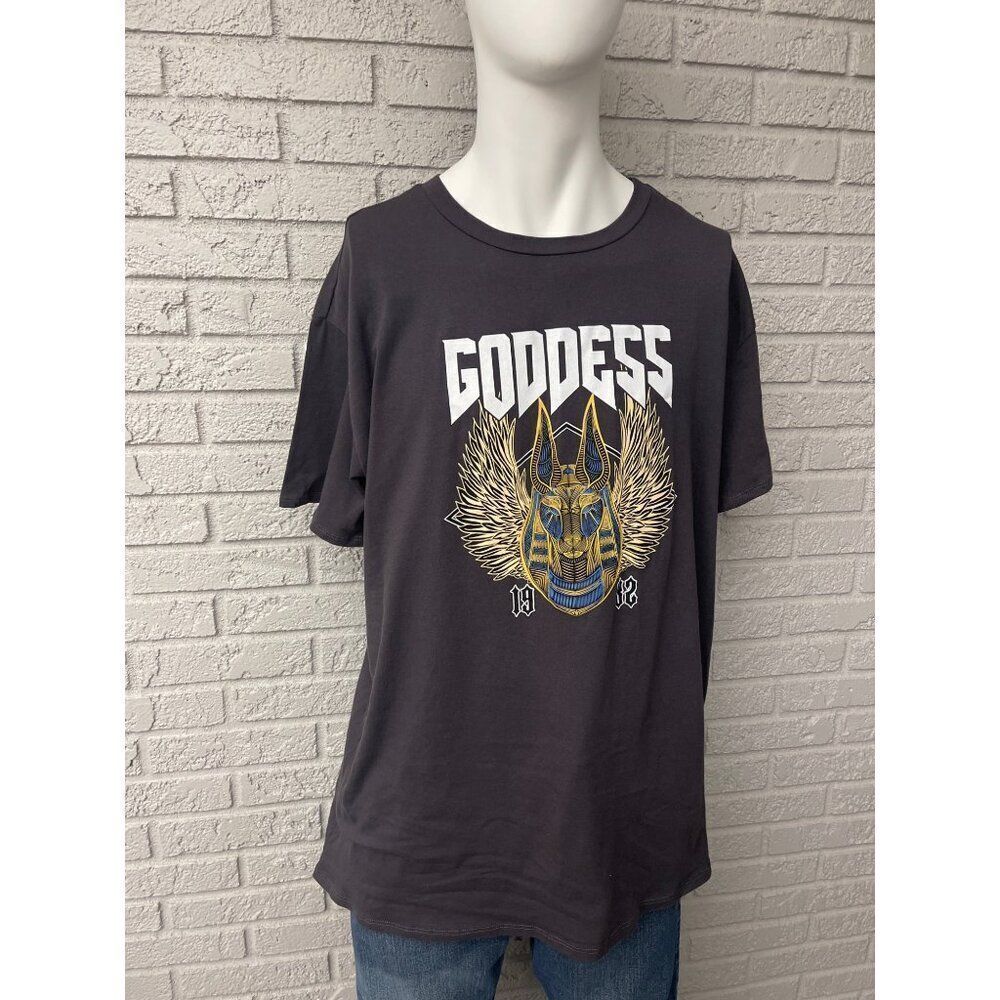 Obsessed Boutique Men Black Short Sleeve Graphic Goddess T-Shirt Size L